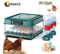 Incubatrice per uova 24/36 con incubatrice per uova a cassetto con rifornimento automatico del letto d'acqua onico e controllo della temperatura 24 Eggs No bottle included