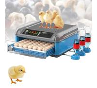 Incubatrice per uova, completamente automatica, con schermo a LED, per girare uova automatica, per cova galline e anatre, adatta per 24-300 uova
