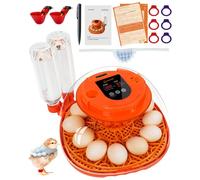 Incubatrice per uova con rotazione automatica e controllo dell'umidità, incubatrici completamente automatiche con candela, kit educativo STEM/STEAM, per cova pollo, anatra, quaglia, piccione, casa
