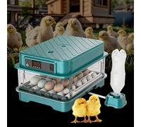 Incubatrice per Uova con Sperauova, Voltaggio Automatico e Controllo Della Temperatura, Macchina per la Schiusa di Uova di Gallina, Anatra, Quaglia e Oca(24 Eggs)