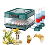 Incubatrice Per Uova Gallina 48 Uova, Mini Incubatore Digital Con Temperatura E Rotazione Automatica Delle Uova, Vassoio Per Uova Regolabile,Incubatrice Per Uova Automatica Con Candela Per Uova