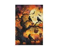 Incubo Halloween Albero Corvi Zucche Fantasmi bandiere all'aperto & banner chritmas banner per la decorazione esterna 28x40 double sided