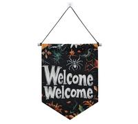 Incubo Halloween Albero Corvo Zucca da appendere alla parete banner con asta telescopica bandiere banner appeso alla parete decorazioni per feste per ufficio, scuola, aula, dormitorio, casa