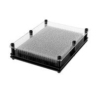 Incutex 3D Pin Art Board XXL Scultura con Pin, Design di Mano, Volto e Impronta Digitale, Statua d'Arte con Ago di Metallo, Giocattolo Antistress Regalo per Adulti e Bambini, 20x15x4cm