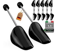 Incutex 5 Paia di Tendiscarpe taglia variabile 38-44, Forma Scarpe in Plastica da Uomo e da Donna, Allargascarpe, Alberi di Scarpe per Scarpe da Ginnastica, Ballerine, Mocassini, Nero