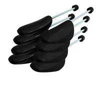 Incutex Set da 4 Paia di Tendiscarpe Taglia variabile 38-44, Forme Scarpe in Plastica con Molla a Spirale, Nero