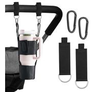 Incycall Stanley Cup Supporto per passeggino - Portabevande regolabile con robusto nylon e chiusura rapida, adatto per tazze Stanley da 30/40 oz
