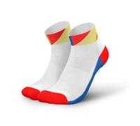 INCYLENCE Calzini corti da corsa per uomo e donna con leggera compressione, 1 paio, Polygons Blue Inferno, 39-42