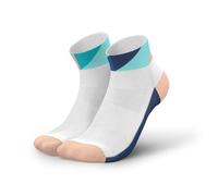 INCYLENCE Calzini corti da corsa per uomo e donna con leggera compressione, 1 paio, Polygons Navy Mint, 39-42