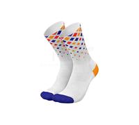 INCYLENCE Calzini da corsa per uomo e donna con leggera compressione, 1 paio, Crystals White Purple Orange, 35-38