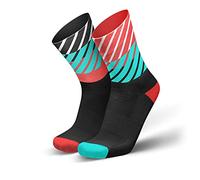 INCYLENCE Diagonals - calzini sportivi rinforzati lunghi da corsa - traspiranti con protezioni antivesciche - a compressione - nero - 39-42