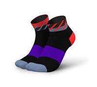 INCYLENCE Disrupts 35-46 - Calzini corti da corsa imbottiti per uomo e donna, traspiranti, a basso taglio, con protezione anti-bolle, leggera compressione, 35-46, nero, rosso fluo, 35-38