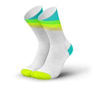 INCYLENCE RUNNING - Calzini lunghi da corsa con compressione mirata, per uomo e donna, 1 paio, Blu, verde, giallo, 43-46