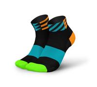 INCYLENCE ULTRALIGHT Calzini corti da corsa per uomo e donna con leggera compressione, 1 paio, Elements - Pantaloncini neri e ciano, 43-46