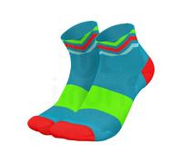 INCYLENCE ULTRALIGHT Calzini corti da corsa per uomo e donna con leggera compressione, 1 paio, Waves ciano verde, 43-46