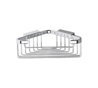 Inda A0449HCR Hotellerie Cestino Portaoggetti Angolare Alto, Accessori Doccia, Cromo