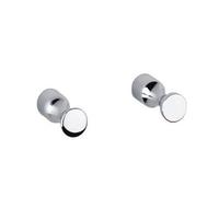 Inda A05610CR Colorella Appendiabiti Coppia Ganci da Parete, Ottone, Cromato, 3 x 2 x 2 cm