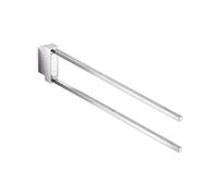 Inda A15150CR Divo Portasalviette Doppio a Snodo, Ottone Cromato, 2 x 39 x 8 cm