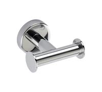 Inda A6020BAL STYL Appendiabiti Doppio da Parete, Acciaio Inox, Lucido, 8 x 8 x 5 cm