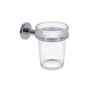 INDA - Accessori Bagno, Portaspazzolini a Parete One, Argento, Made in Italy, sku: A2410ACR03