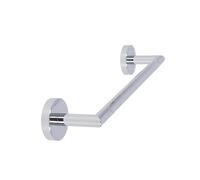 INDA - Accessori Bagno, Serie Forum, Portasalviette da Parete in Ottone Cromato, Dimensioni Porta Asciugamano 35,5 x 7,3 x 5,5 cm, Interasse 30 cm