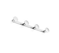 Inda AV120DCR One Appendiabiti Quadruplo da Parete, Ottone, Cromato, 4 x 42 x 4 cm