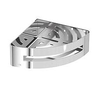 INDA | Cestino portaoggetti angolare sganciabile (16,5x17,4x6cm) | in Acciaio, Facile da Installare, stile Moderno, Made in Italy, Colore Argento - Cromato/Lucido