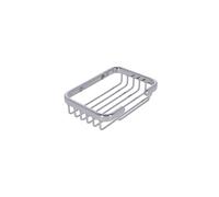 INDA | Cestino Portaoggetti da Doccia Rettangolare (13x10x4cm) | Serie Hotellerie, in Ottone, Facile da Installare, con Viti e Tasselli, Anticorrosione, Design Lineare - Cromato