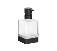 INDA - Dispenser Sapone da appoggio Lea Nero Opaco/Vetro Satinato 250 ml