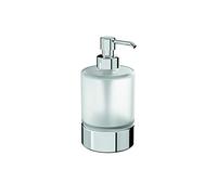 INDA - Dispenser Sapone da appoggio Mito Cromo Lucido/Vetro Satinato 250 ml