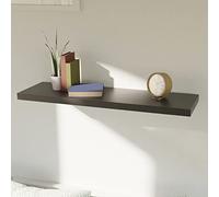 INDA-Exclusiv Mensola da parete in MDF e PVC, 120 cm, larghezza 3,8 x profondità 23,5 cm, colore nero