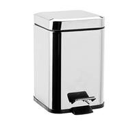 Inda Gettacarta Squadrato Serie Hotellerie 16×16×25 cm Acciaio Inox Coperchio a Pedale Lucido