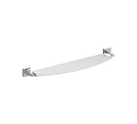 INDA - Mensola in Cristallo Satinato temperato 6 mm con Supporti L.58 cm