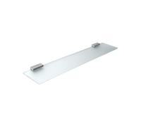 INDA - Mensola in Cristallo Satinato temperato 6 mm con Supporti L.60 cm