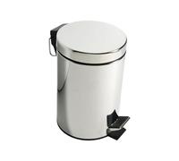 INDA - Pattumiera con Coperchio e Pedale in Acciaio Lucido 3 lt