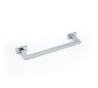 INDA | Portasalviette da Parete (36x8x3cm) | Serie Lea, in Ottone, Facile da Installare, con Viti e Tasselli, Anticorrosione, Design Essenziale - Cromato