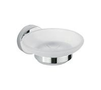 INDA - Portasapone a Parete Forum Cromo Lucido/Vetro Satinato