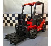 Indalchess TORILLO - Carrello elevatore elettrico 12 V, rosso, EVA, pelle, 2,4 ghz RC, bambini da 1 a 6 anni