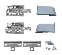 INDAUX Coppia di Ganci per Pensili e Mobili Sospesi SCARPI 4 - Versione Standard e Fissaggio a Vite, Installazione Facile e Rapida, Ideale per Cucine e Armadi, Con Cover Protettiva Grigia