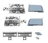 INDAUX Coppia di Ganci per Pensili e Mobili Sospesi SCARPI 4 - Versione Standard e Fissaggio a Vite, Installazione Facile e Rapida, Ideale per Cucine e Armadi, Con Cover Protettiva Grigia