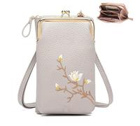 Indefinitet Women Sling Cross-Body Wallet, Crossbody Bags for Women, with Mobile Cell Phone Holder, for Outdoor Travel (Gary)
