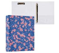 Independence Day Bandiera Nazionale 3,8 cm Raccoglitore 3 Anelli con Appunti 1/2 Pack Office Raccoglitore Forniture Copertina rigida