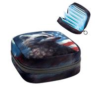 Independence Day Bomber-40 - Kit per il primo ciclo mestruale per ragazze, salvaslip per tamponi, borsa mestruale con cerniera, organizer per tovaglioli