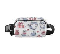 Independence Day Cornish Rex Cats Grigio Elegante Crossbody Bag Marsupio per le Donne Impermeabile Sling Borse Petto, Colore 08, 1 Size