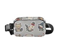 Independence Day Cornish Rex Cats Grigio Elegante Crossbody Bag Marsupio per le Donne Impermeabile Sling Borse Petto, Colore 01, 1 Size