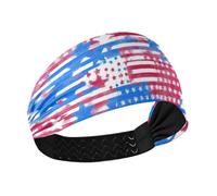 Independence Day - Fascia elastica per il raffreddamento, per tennis, basket, ciclismo, allenamento, pallavolo, colore: rosso, bianco e blu