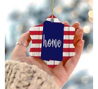 Independence Day Home New Mexico Albero di Natale Ornamento America 50 Stati USA Souvenir Regalo Ricordo Decorazioni per albero di Natale Decorazioni per albero di Natale Ciondolo in ceramica unico