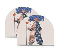 Independence Day - Portatovaglioli in acrilico a forma di ragazza anime, piatto, per esterni, sala da pranzo, autoportante, moderno, decorazione per la casa