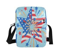 Independence Day Star Red Blue White messenger bag cross body bag uomo donna Cross Body borse tracolla tracolla regolabile per lavoro aziendale