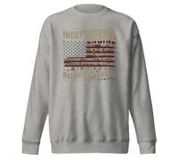 Independence Engine Patriotic Mechanic Vintage Cars Classic Adult Felpa unisex, Grigio carbone., XL